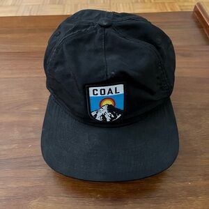 Coal Headwear - Black Baseball Cap with Mountain Patch